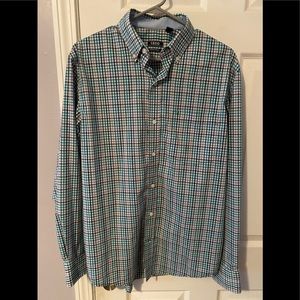 IZOD Men’s Gingham Check Patterned Shirt S